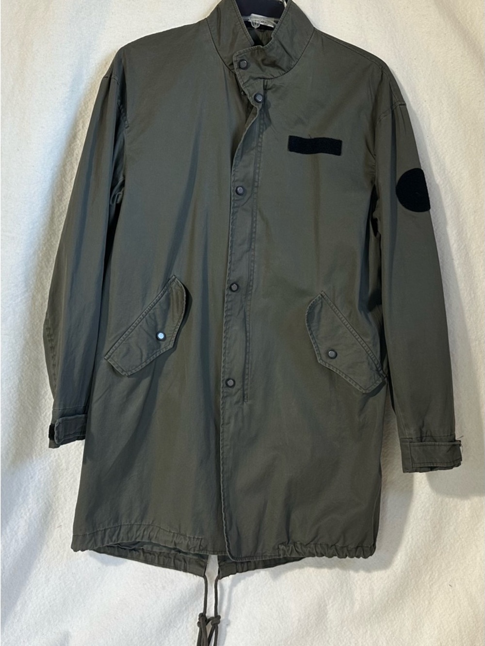 Zara Men's Long Military-Style Streetwear Jacket -Size Large Tactical Techwear